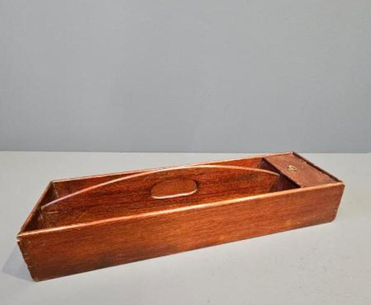George III Mahogany Church Wardens Candle Box - Image 2