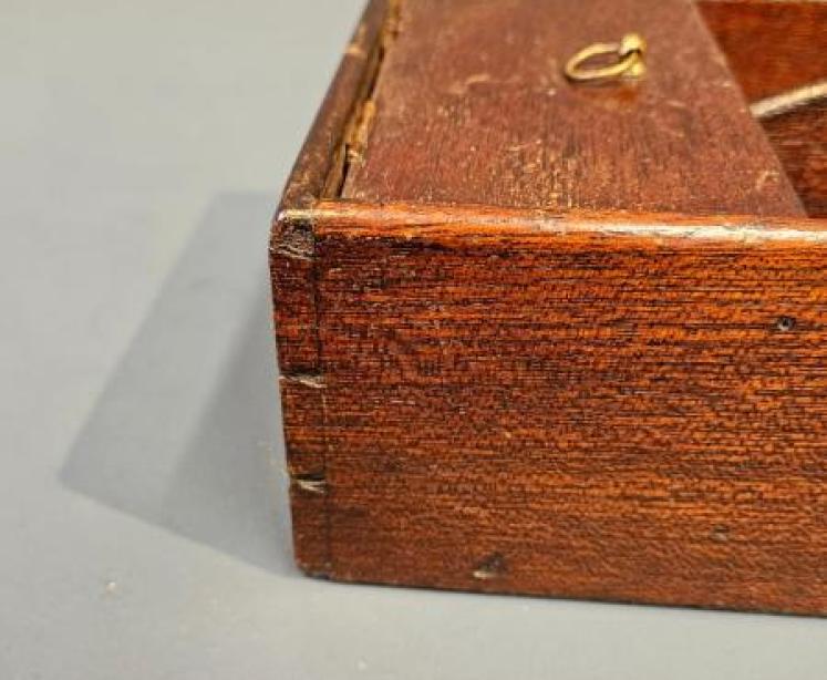 George III Mahogany Church Wardens Candle Box - Image 7