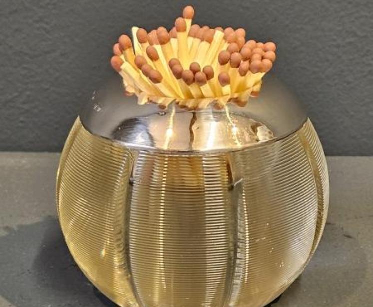 Edwardian Silver Rimmed Match Striker - Image 5