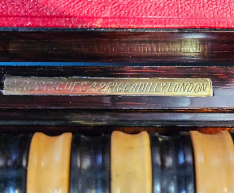 Immaculate Edwardian Rosewood Games Compendium with Original Contents - Image 7