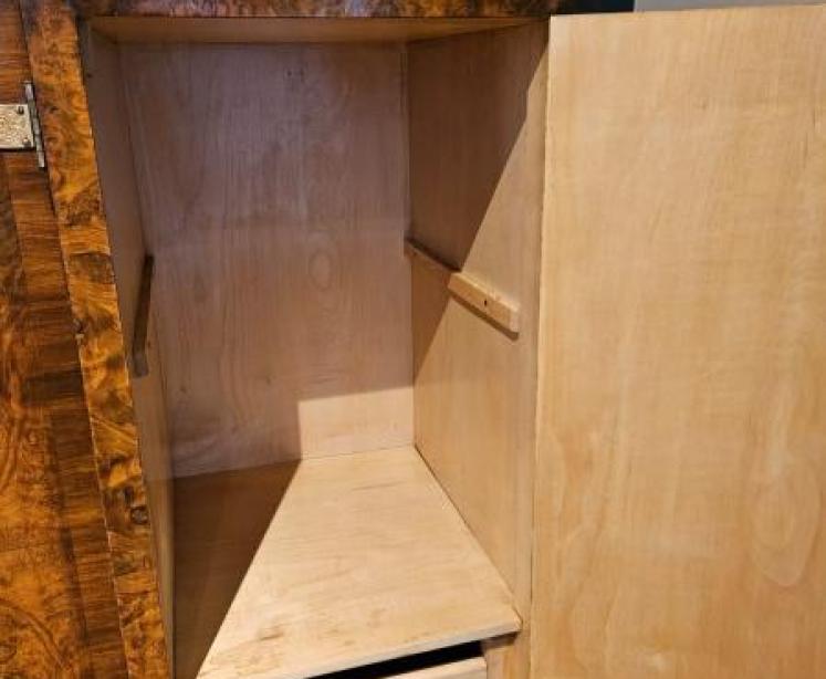 1920's Burr Walnut Cocktail Cabinet - Image 3