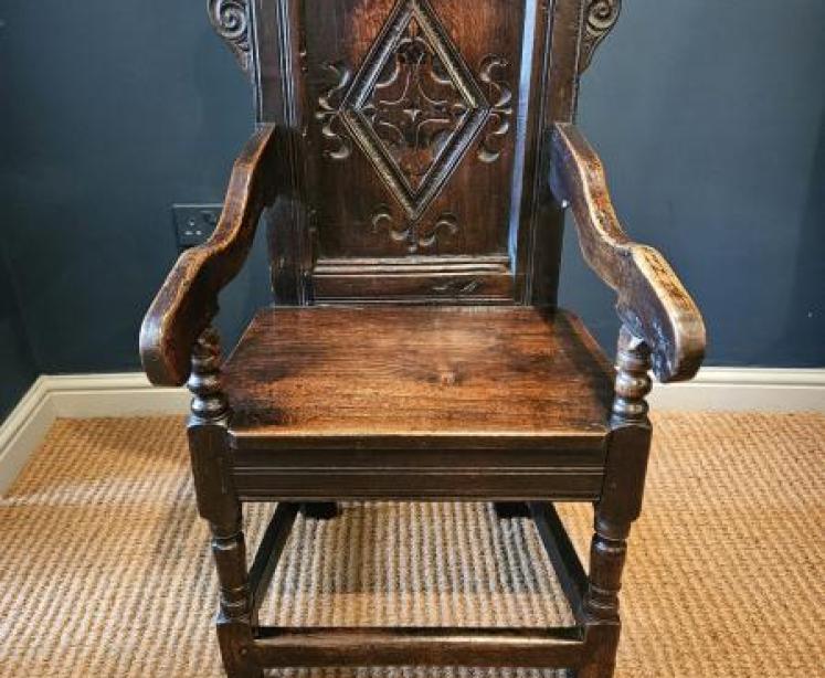 Charles II Oak Wainscot Chair - Image 1