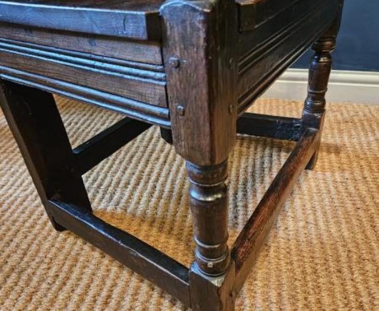 Charles II Oak Wainscot Chair - Image 5