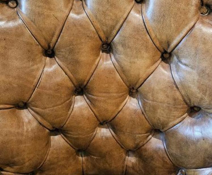 Deep Buttoned Leather Revolving and Rocking Chair  - Image 5