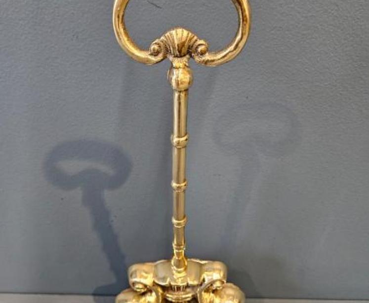 Victorian Cast Brass and Iron Door Stop  - Image 6