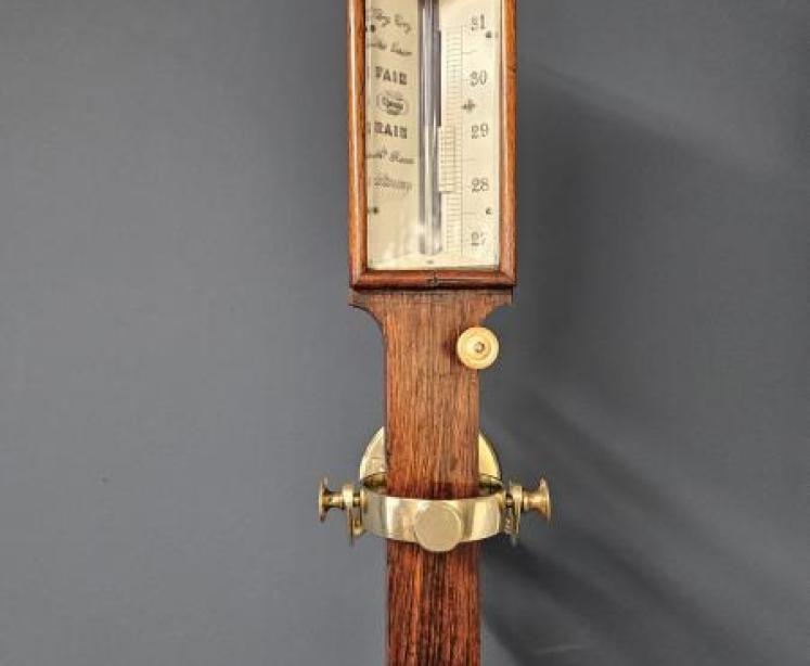 Victorian Marine Stick Barometer and Gimbal - Image 7
