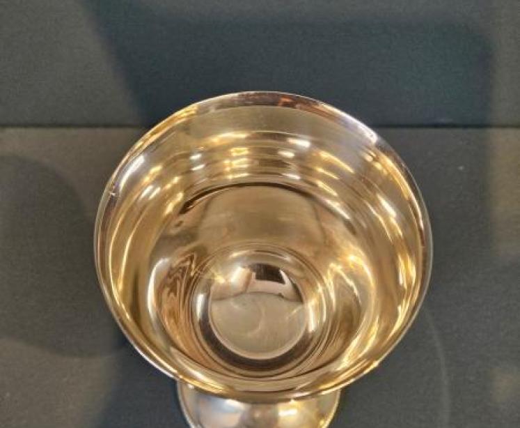 Set of Six Cast Silver Goblets - Image 5