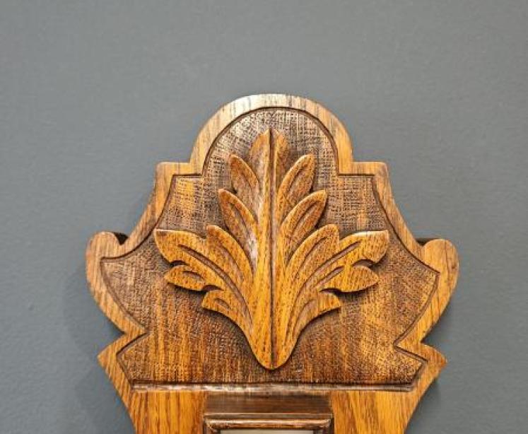 Victorian Oak Banjo Barometer  - Image 5