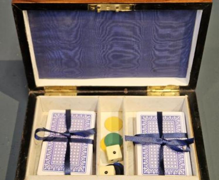 Victorian Walnut Card Box - Image 5