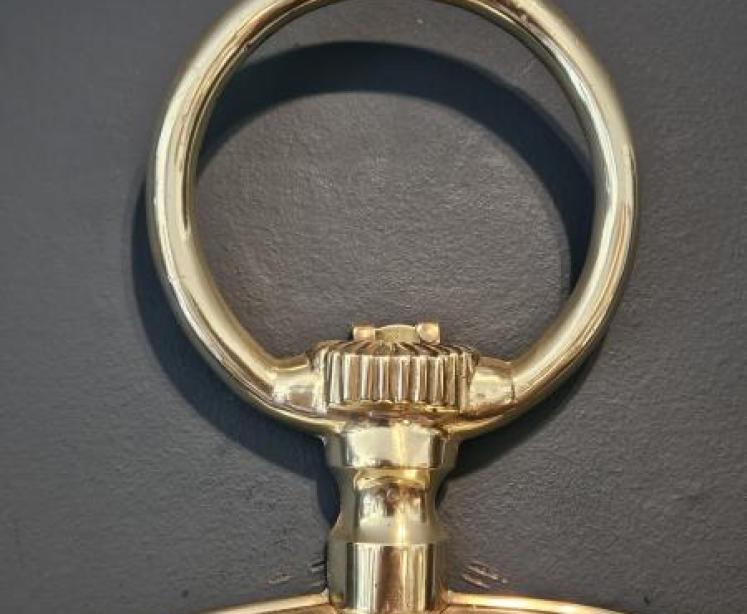 Late Victorian Brass Pocket Watch Mirror - Image 4