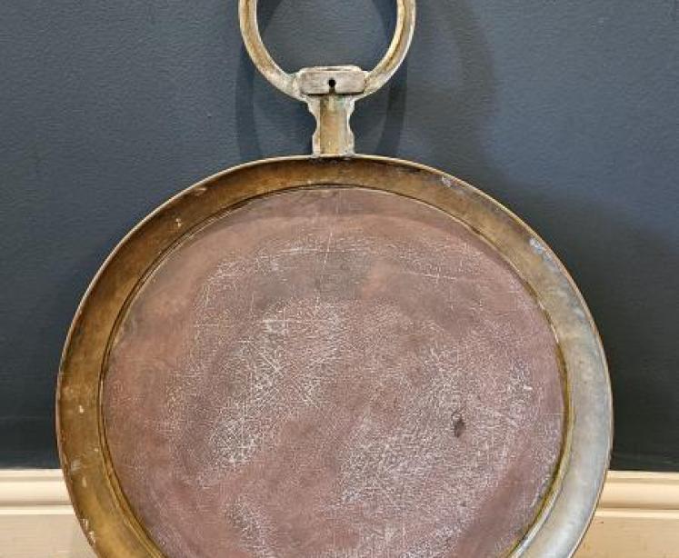 Late Victorian Brass Pocket Watch Mirror - Image 5