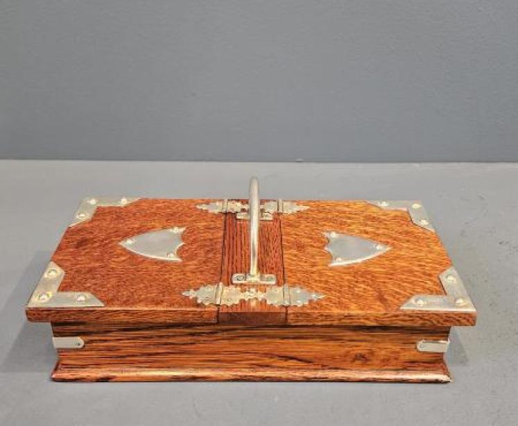 Victorian Oak Humidor Box - Image 5