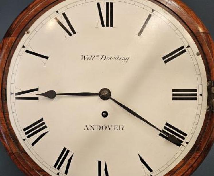 Victorian Mahogany 8 Day Convex Dial Fusee Wall Clock - Image 5