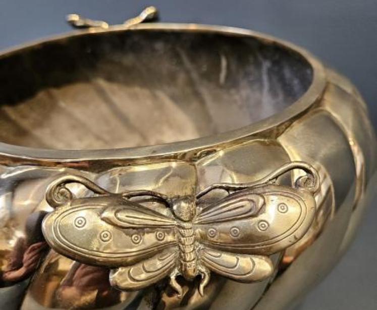 Japanese Cast Bronze Jardiniere - Image 2