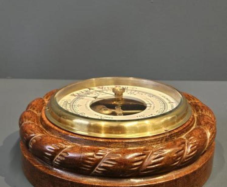 Aitchison & Co Rope Twist Case Skeletonised Barometer - Image 5