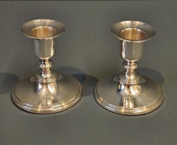 Pair of Victorian Silver Candlesticks - Image 6