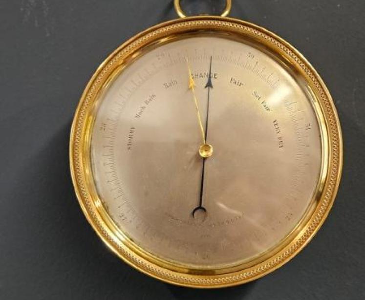 Victorian Bronze Cased Marine Barometer - Image 1