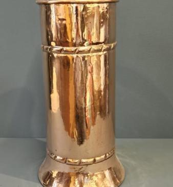 Edwardian Planished Copper Stick Stand