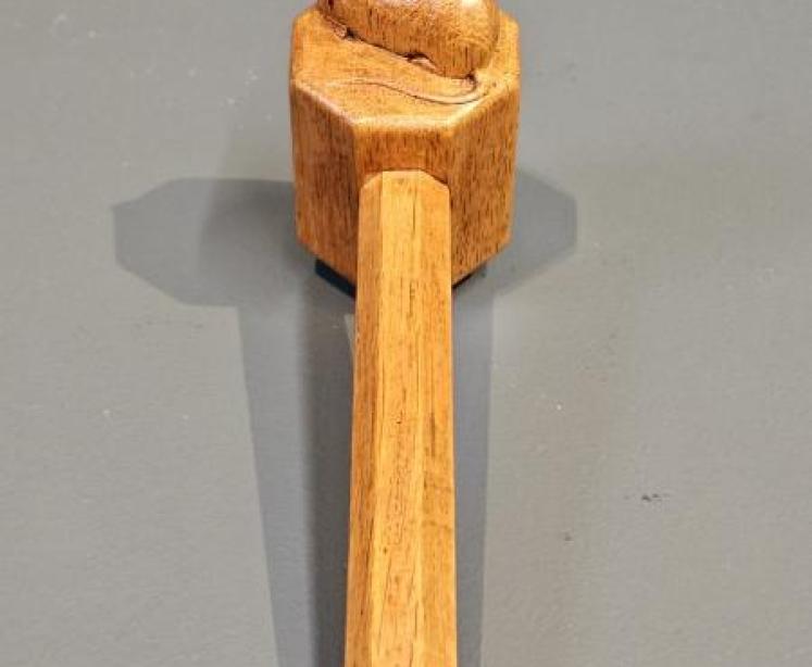 Thompsons of Kilburn Mouseman Gavel and Block - Image 2