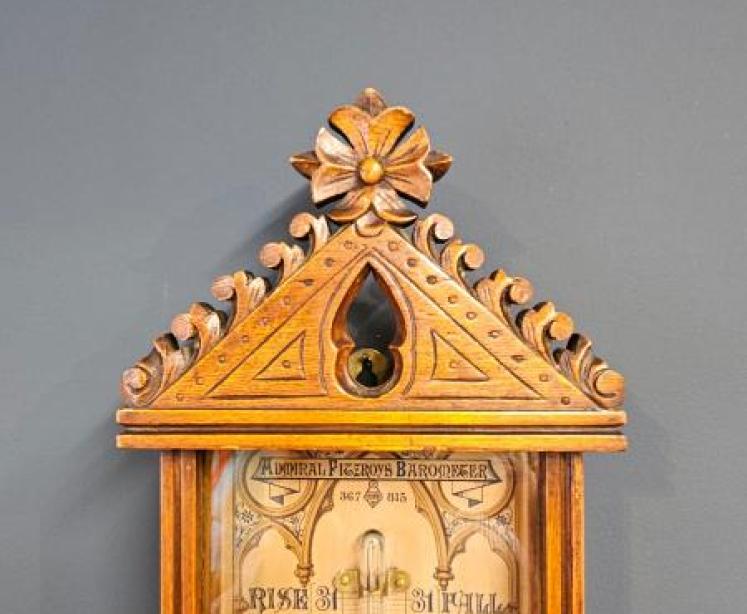 Victorian Oak Cased Fitzroy Barometer - Image 2