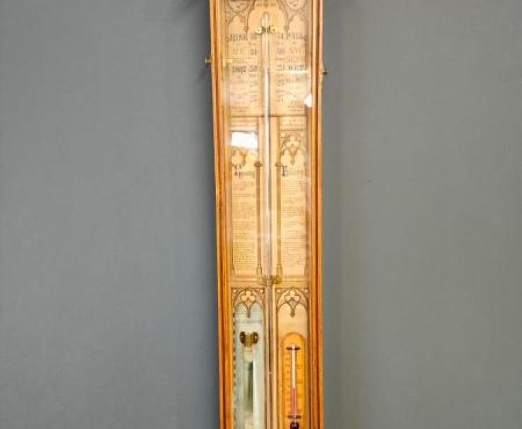 Victorian Oak Cased Fitzroy Barometer - Image 6