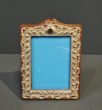 Edwardian Embossed Silver Photo Frame