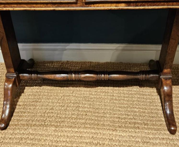 Small Regency Pollard Oak Country House Library Table - Image 6