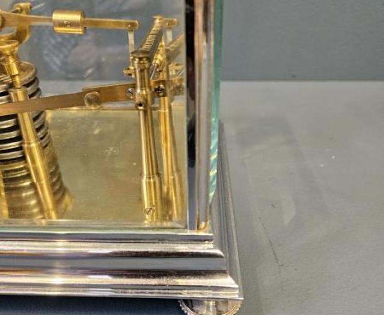 Unusual Edwardian Brass and Nickel Plated Case Barograph - Image 4
