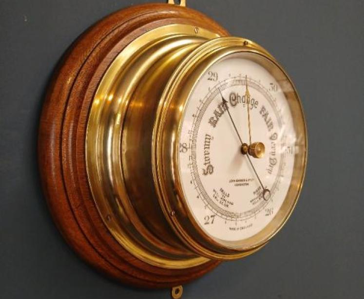 Victorian Barker of Kensington Bulkhead Barometer - Image 1