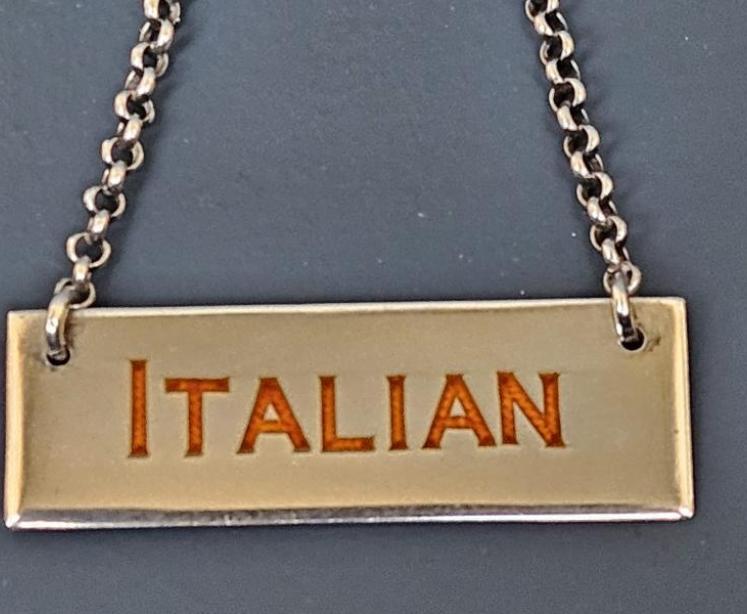 Silver and Enamel Italian Red Wine Label - Image 6