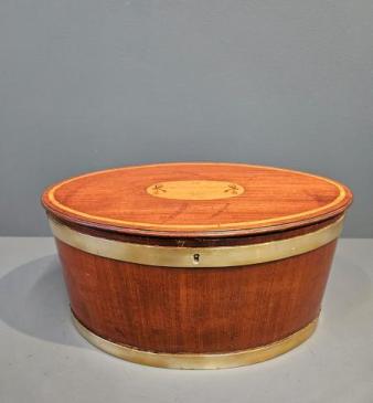 Georgian Mahogany and Brass Bound Ice Box