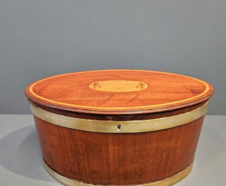 Georgian Mahogany and Brass Bound Ice Box - Image 1