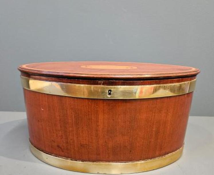 Georgian Mahogany and Brass Bound Ice Box - Image 2