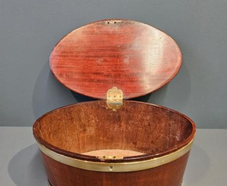 Georgian Mahogany and Brass Bound Ice Box - Image 5