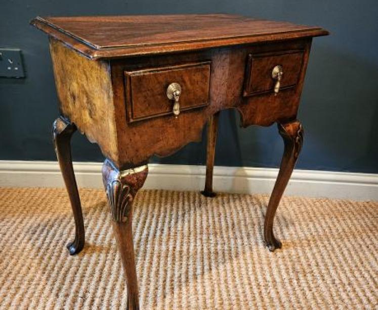 Small Proportion Queen Anne Style Walnut Lowboy - Image 4