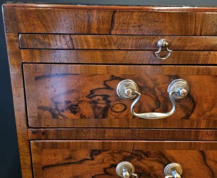 Superb Late Georgian Walnut Chest with Brushing Slide - Image 2