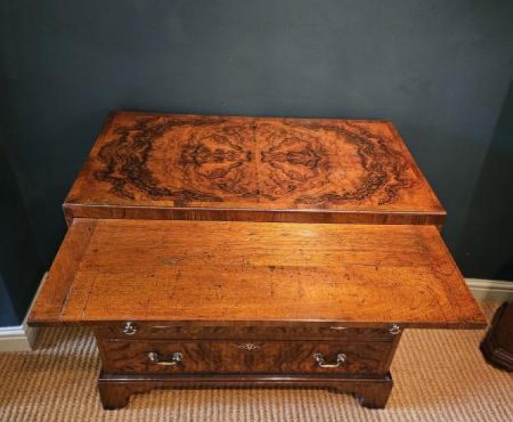 Superb Late Georgian Walnut Chest with Brushing Slide - Image 5
