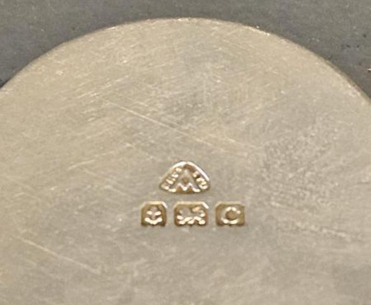 Matching Pair of Silver and Blue Engine Turned Enamel Pill Boxes - Image 4