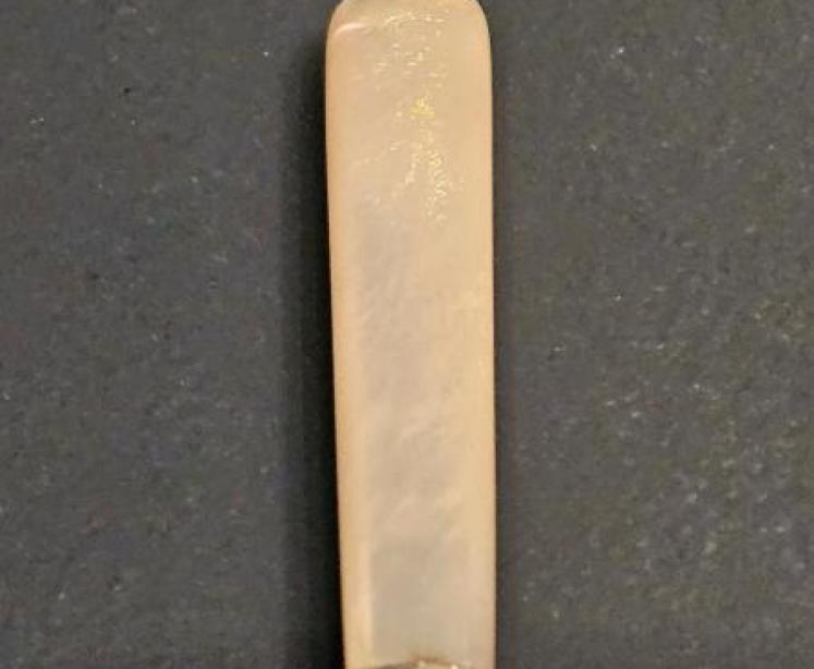 George III Silver Cheese Scoop - Image 2