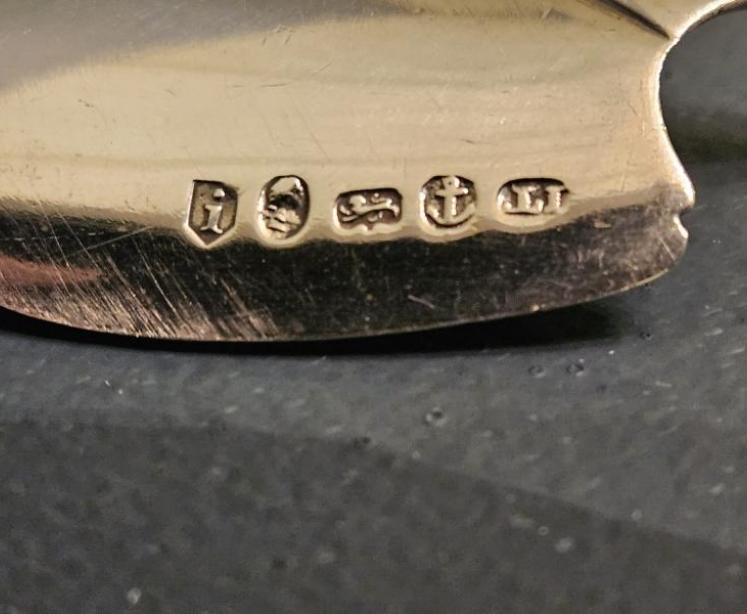 George III Silver Cheese Scoop - Image 6