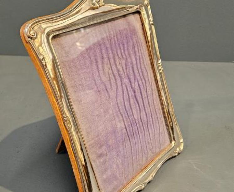 Embossed Silver Portrait Sized Photo Frame  - Image 4