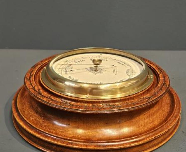Weekly Telegraph Oak Cased Barometer - Image 7