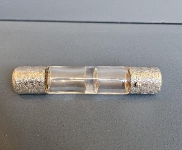 Victorian Sampson Mordan Silver Smelling Salts and Perfume Bottle - Image 1