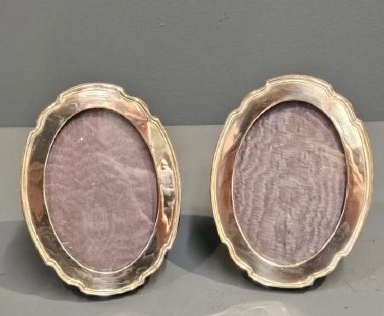 Matching Pair of Silver Photo Frames - Image 1
