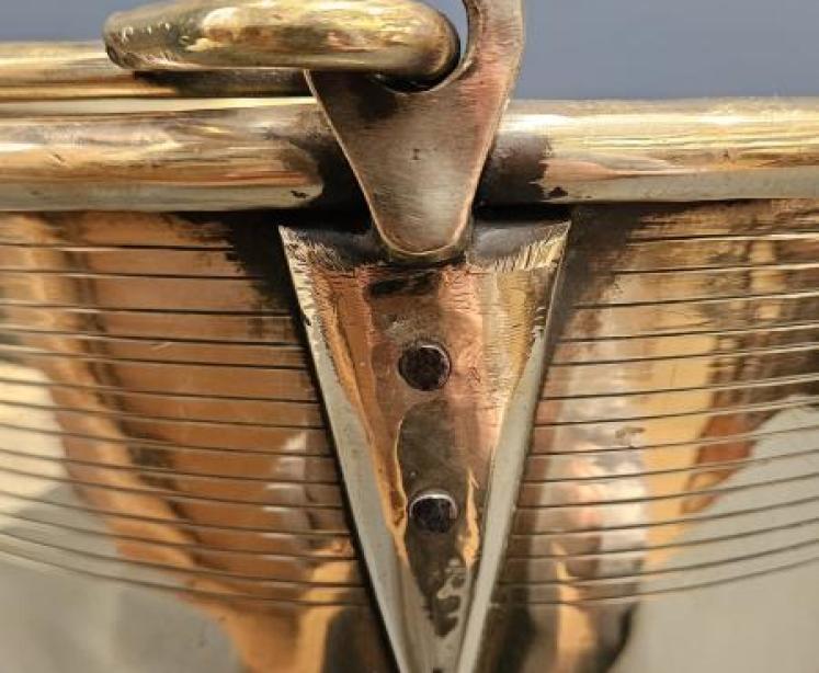 Early Victorian Brass Campaign Bucket - Image 6
