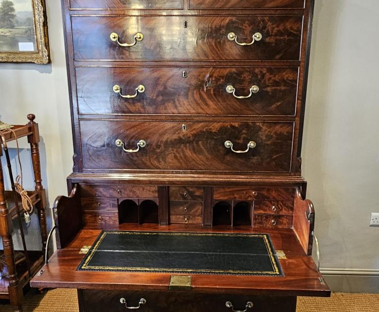 George III Mahogany Secretaire Chest on Chest - Image 8