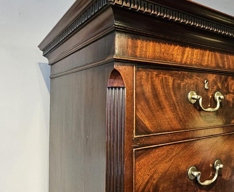 George III Mahogany Secretaire Chest on Chest - Image 9