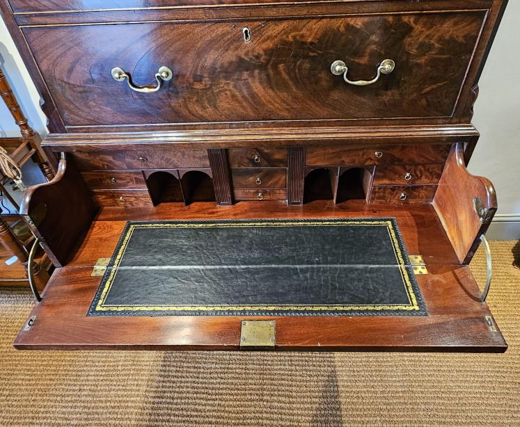 George III Mahogany Secretaire Chest on Chest - Image 10