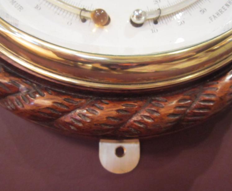 Rare Victorian Twin Thermometer Glasgow Barometer - Image 3