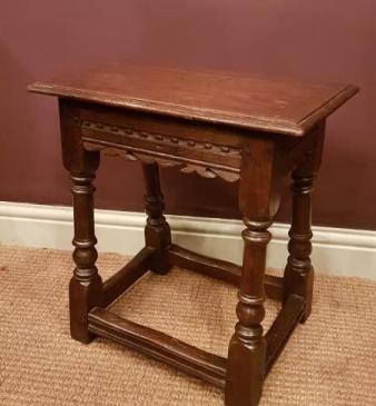 Antique Oak Joint Stool